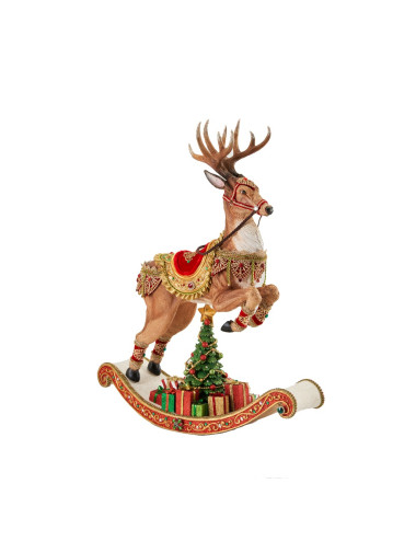 Brown deer with sled 77cm