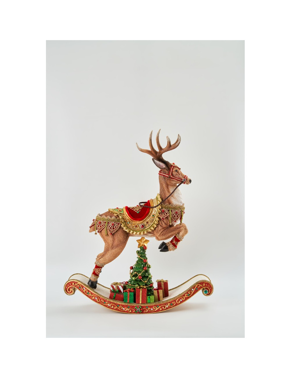 Brown deer with sled 77cm