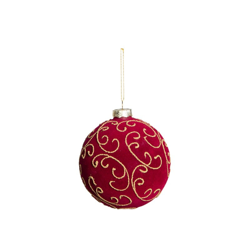 GOLD STRIPED BALL ORNAMENT