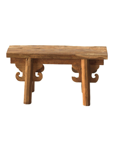 ZAHIR Stool – Carved Teak Wood | Sezon Dekor