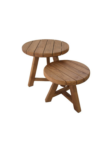 LOGAN SIDE TABLE - Teak Wood | Sezon Dekor