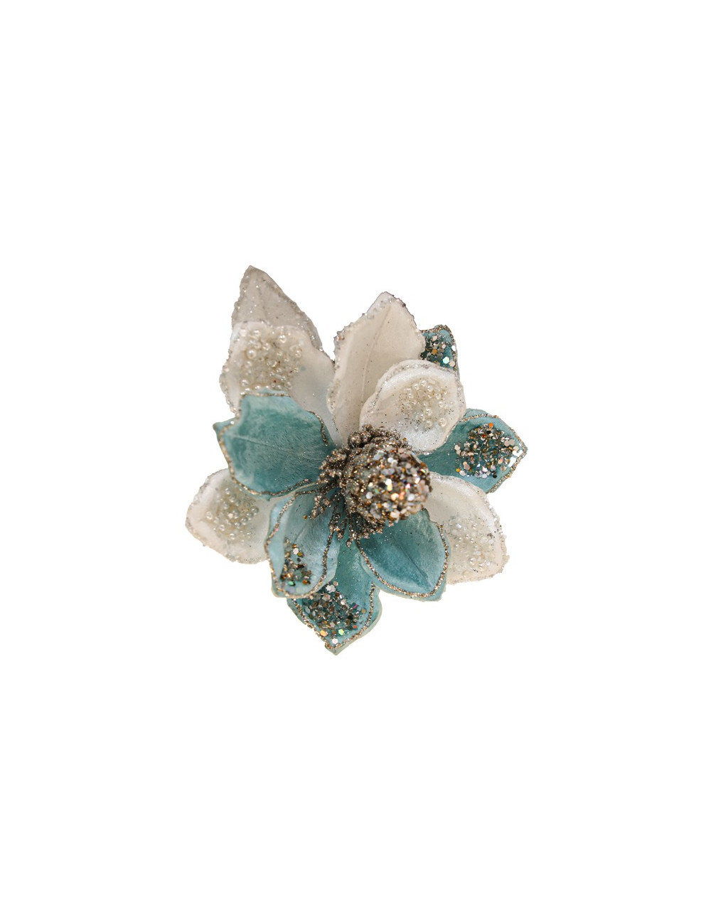 Lule  magnolia velvet soft blu +e bardhe