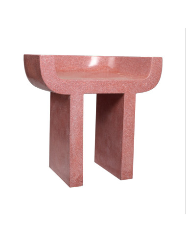 RED Stool – Sculptural Minimalist Marble Design | Sezon Dekor