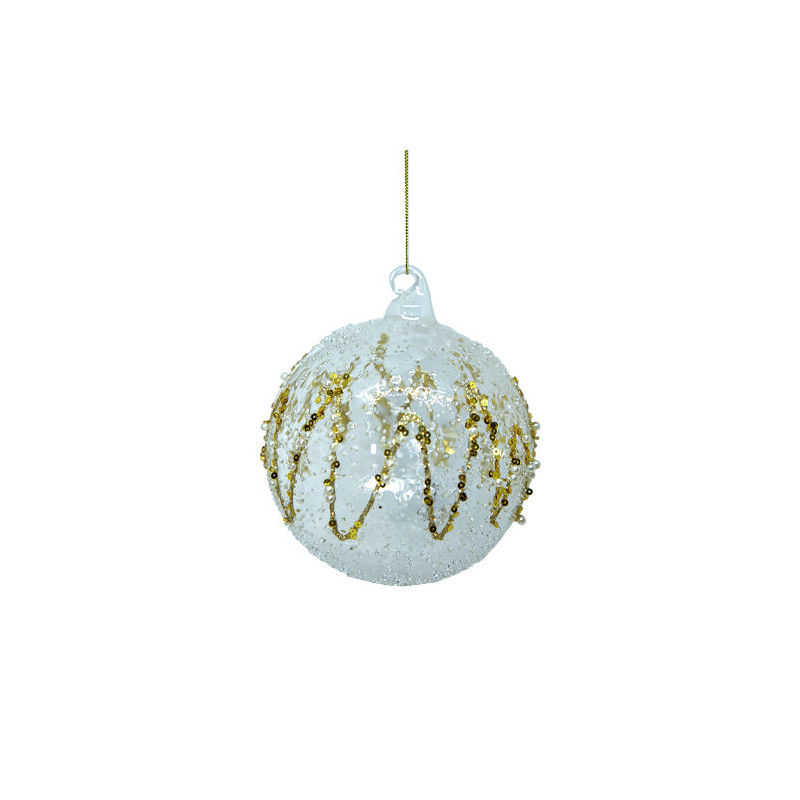 Zig-zag transparent ball 12cm