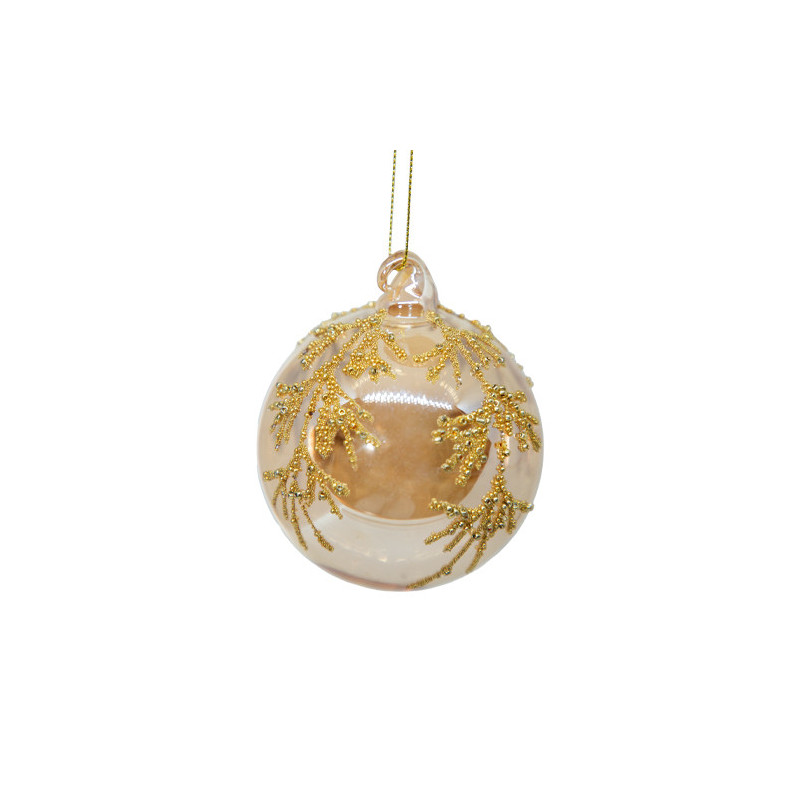 Gold ball with snowflakes 10cm