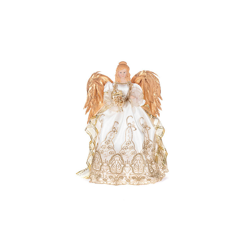 White angel with gold wings