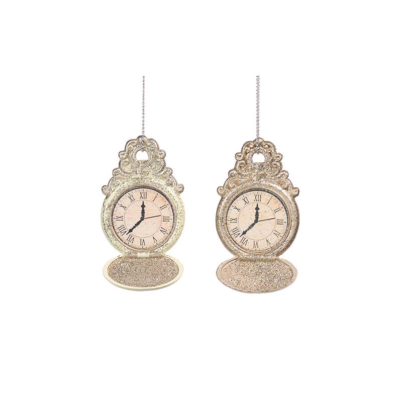 Gold sparkles clock