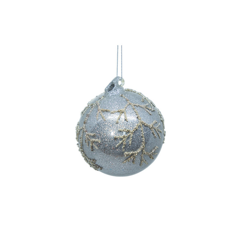 Grey ball with snowflakes