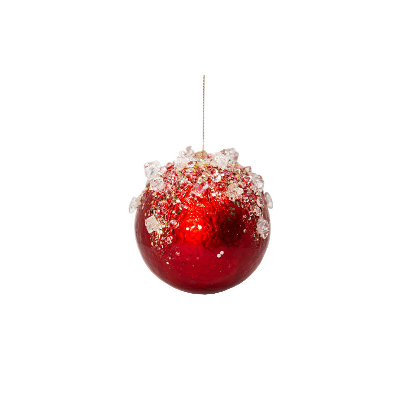 Red ball with crystals S