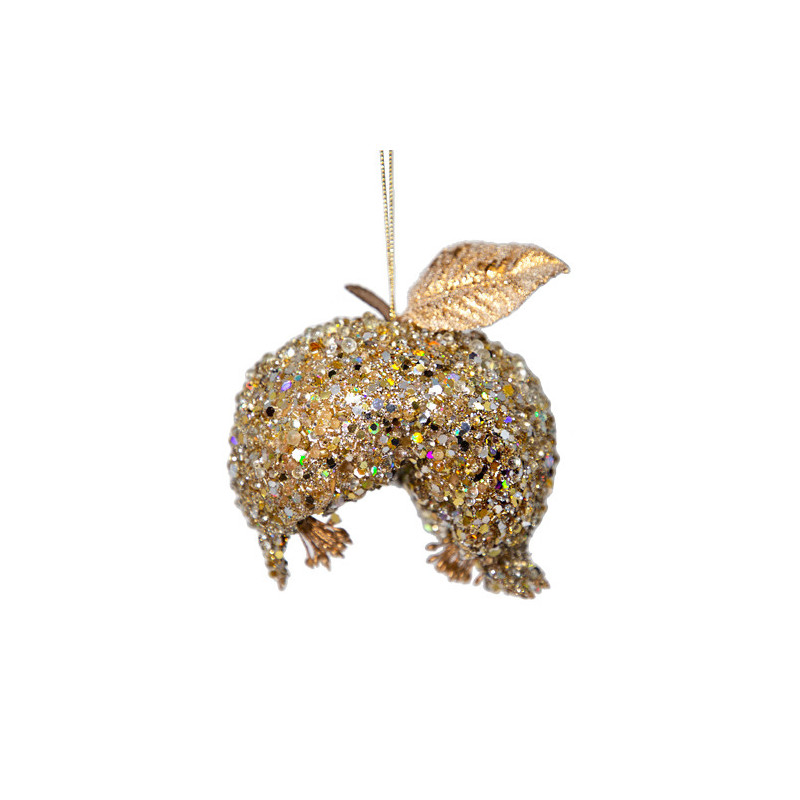 Gold pomegranate with sparkles