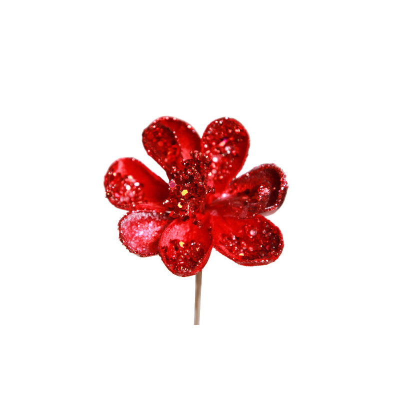 Mini red magnolia flower