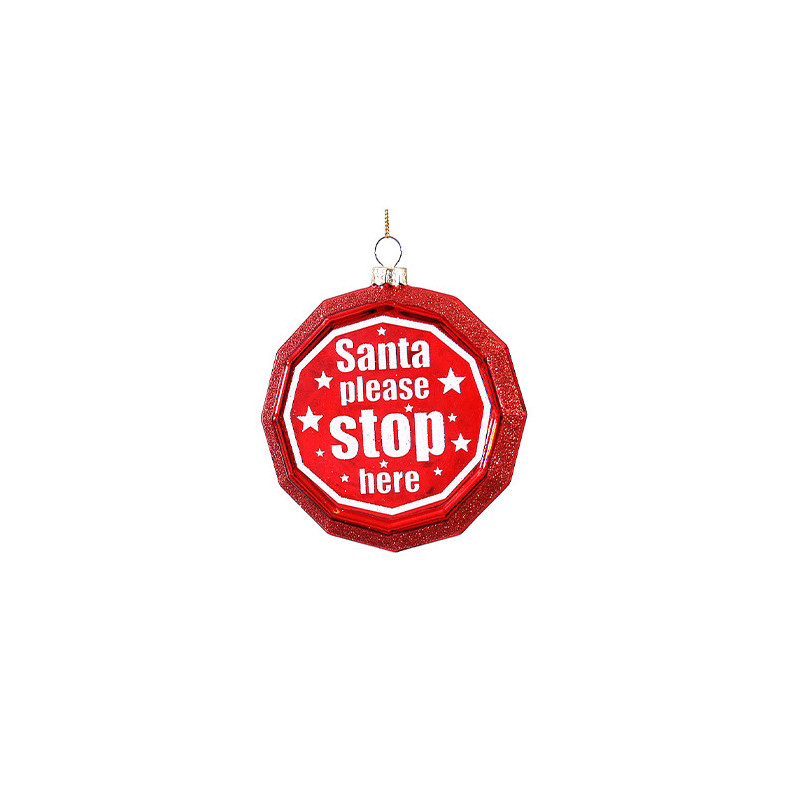 Santa please stop here sign