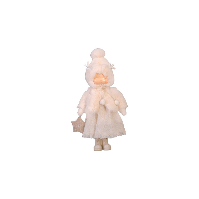 Doll with pink dress and hood