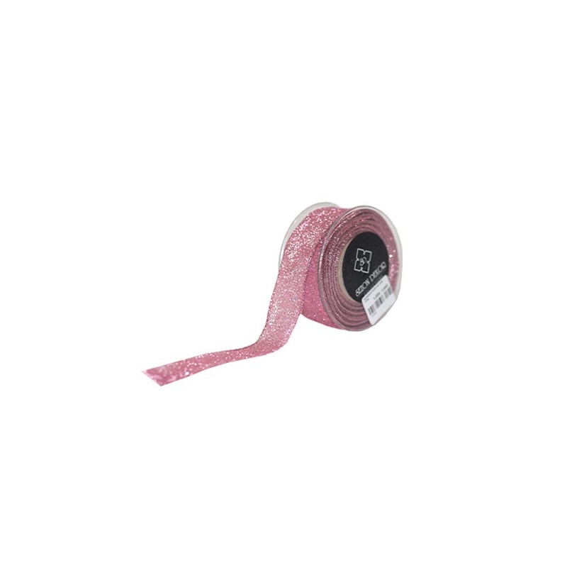 Pink ribbon with sparkles 5*9M