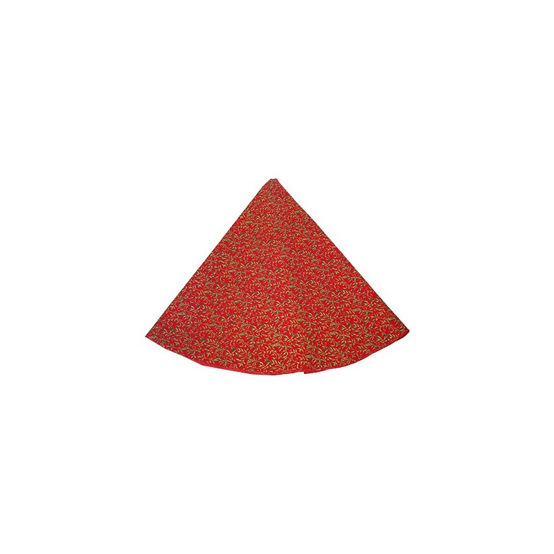 Red and green tree rug