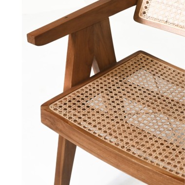 EIFFEL Chair – Teak & Rattan | Sezon Decor