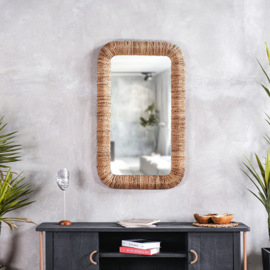 DHATU Mirror –  Rattan Frame  | Sezon Dekor