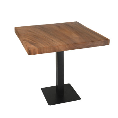 CAOBA Table – Wood Top & Metal Base | Sezon Dekor