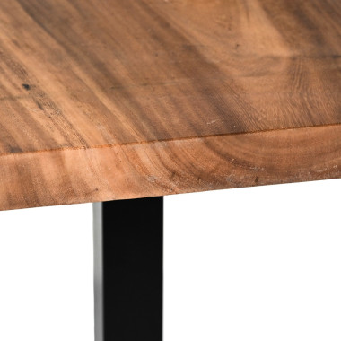 CAOBA Table – Wood Top & Metal Base | Sezon Dekor