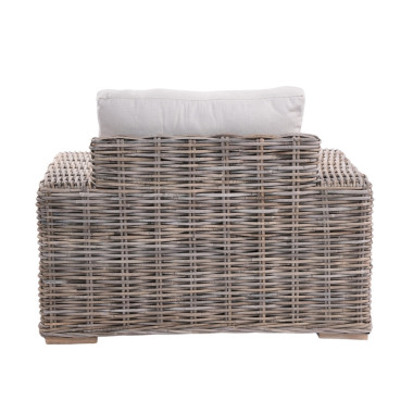 Set KUBU GREY ratan gri – Divan, poltrone & tavolinë | Sezon Dekor