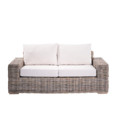 Set KUBU GREY ratan gri – Divan, poltrone & tavolinë | Sezon Dekor