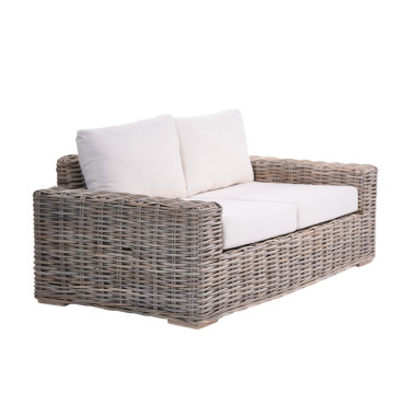 Set KUBU GREY ratan gri – Divan, poltrone & tavolinë | Sezon Dekor