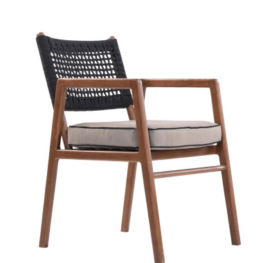 Sany Dining Chair -  Teak Wood & Polyester Rope | Sezon Dekor