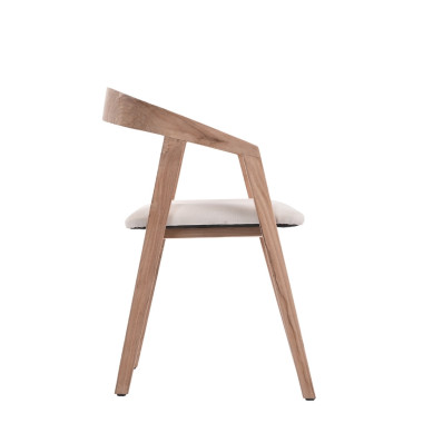 NEVA Dining Chair – Natural Wood & Soft Cushion | Sezon Dekor