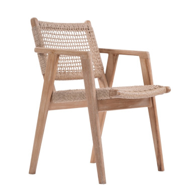 Poly Chair - Teak Wood & Synthetic Rattan  | Sezon Dekor