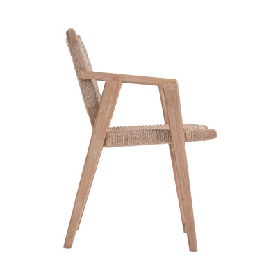 Poly Chair - Teak Wood & Synthetic Rattan  | Sezon Dekor