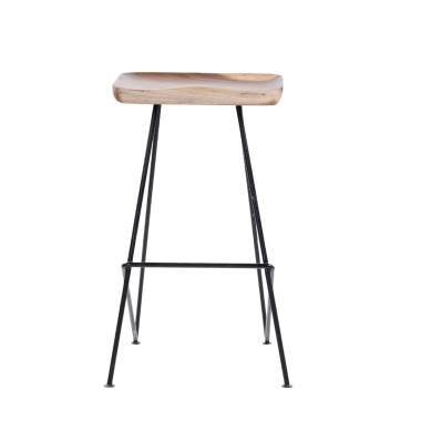 Oliver Bar Stool - Teak Wood | Sezon Dekor