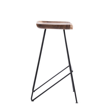 Oliver Bar Stool - Teak Wood | Sezon Dekor