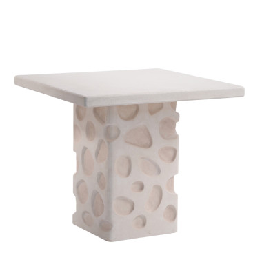 Miloa Table – Square Table & Carved Details | Sezon Dekor