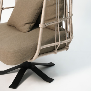Miami Lounge Chair –  Rope & Stainless Steel | Sezon Dekor