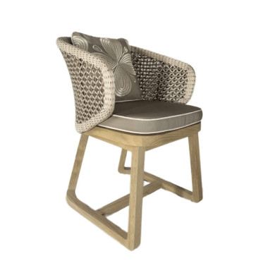KAIMA Lounge Chair – Teak Wood & Rope | Sezon Decor