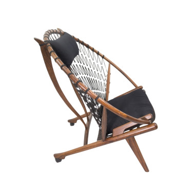 Poltron Lazy – Karrige Lounge Boho me Kornizë Druri | Sezon Dekor
