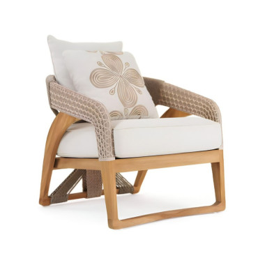 Serenova Wooden Lounge Chair | Sezon Dekor