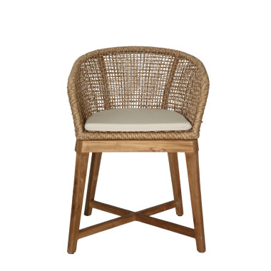 AMORA Chair – Solid Wood & Handwoven Backrest | Sezon Dekor