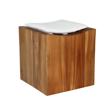 SOKO Stool – Cubic Teak Wood | Sezon Dekor