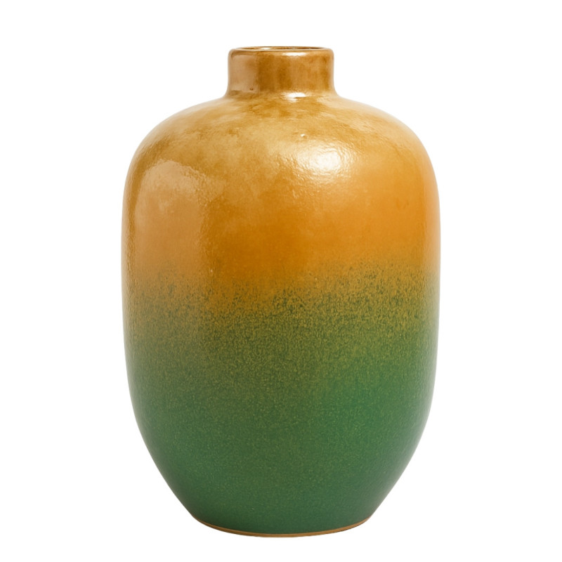 AMBER GLASS VASE