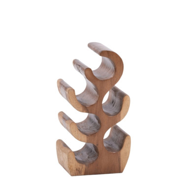 Wine Bottle Holder S – Suar Wood | Sezon Dekor