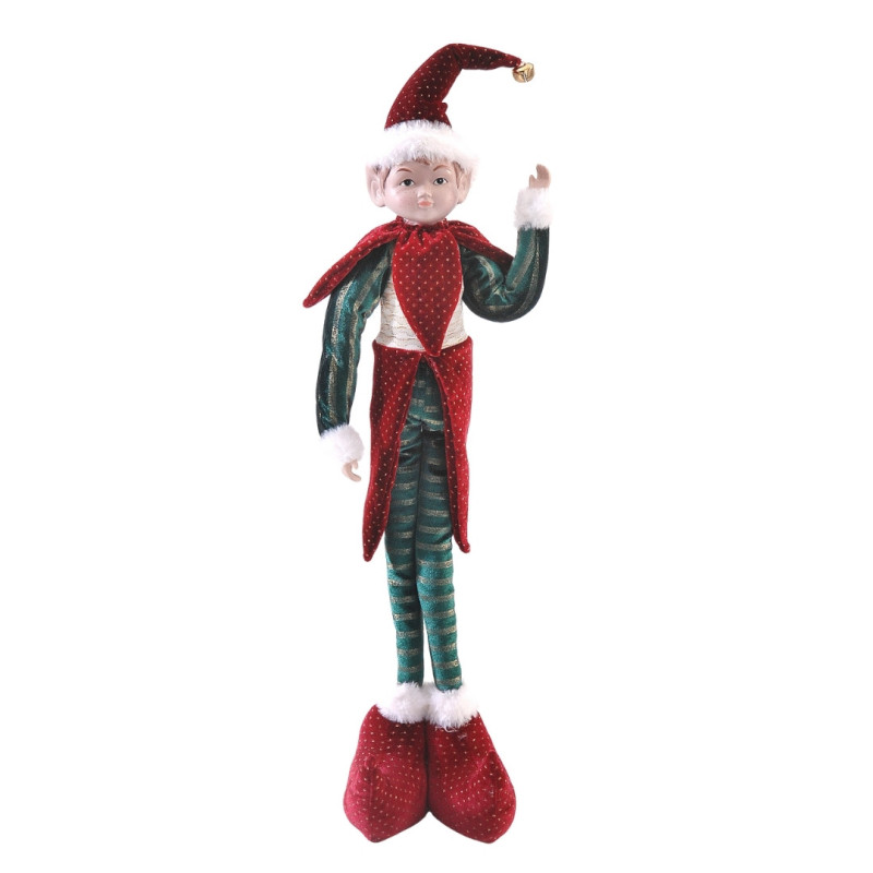 BURGUNDY GREEN ELF WITH LONG LEGS