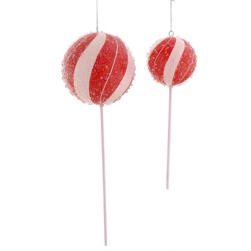 PLASTIC LOLLYPOP WITH BEADS ORANMENT