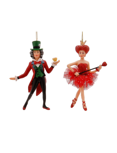 MAD HATTER/QUEEN OF HEARTS ORNAMENT