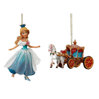 CINDERELLA/CARRIAGE ORNAMENT