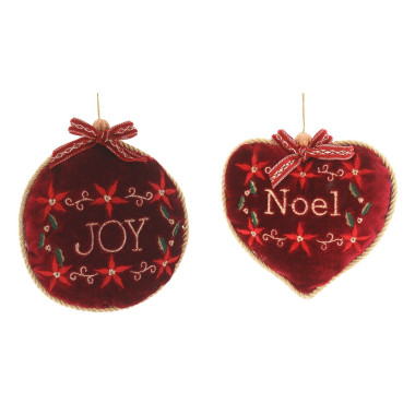 CHRISTMAS TREE ORNAMENTS JOY/NOEL