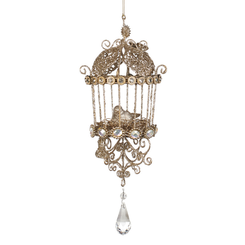 BIRD IN CAGE ORNAMENT