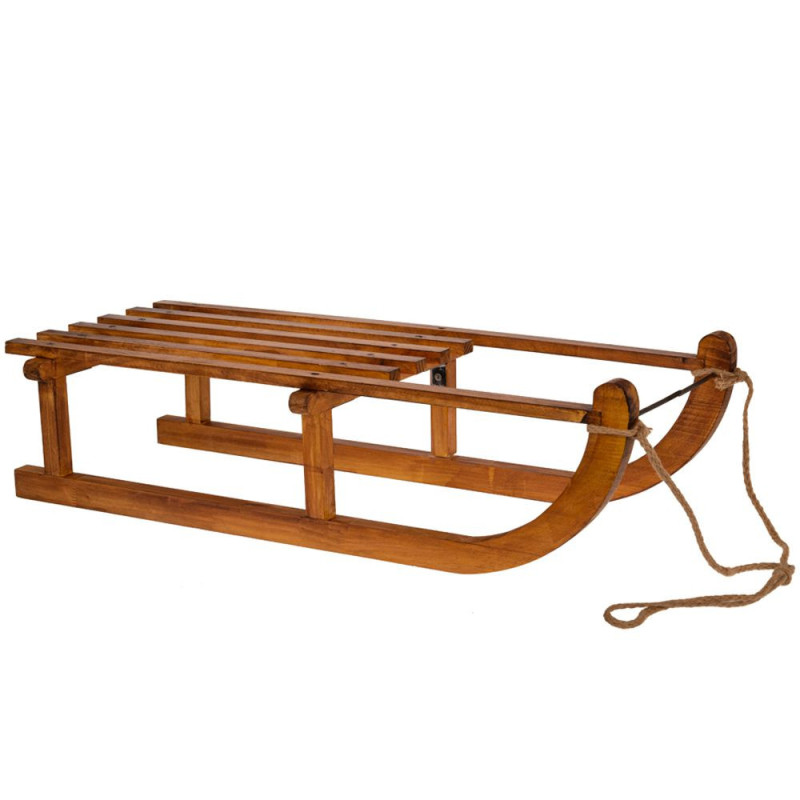 BROWN WOODEN SLEDGE