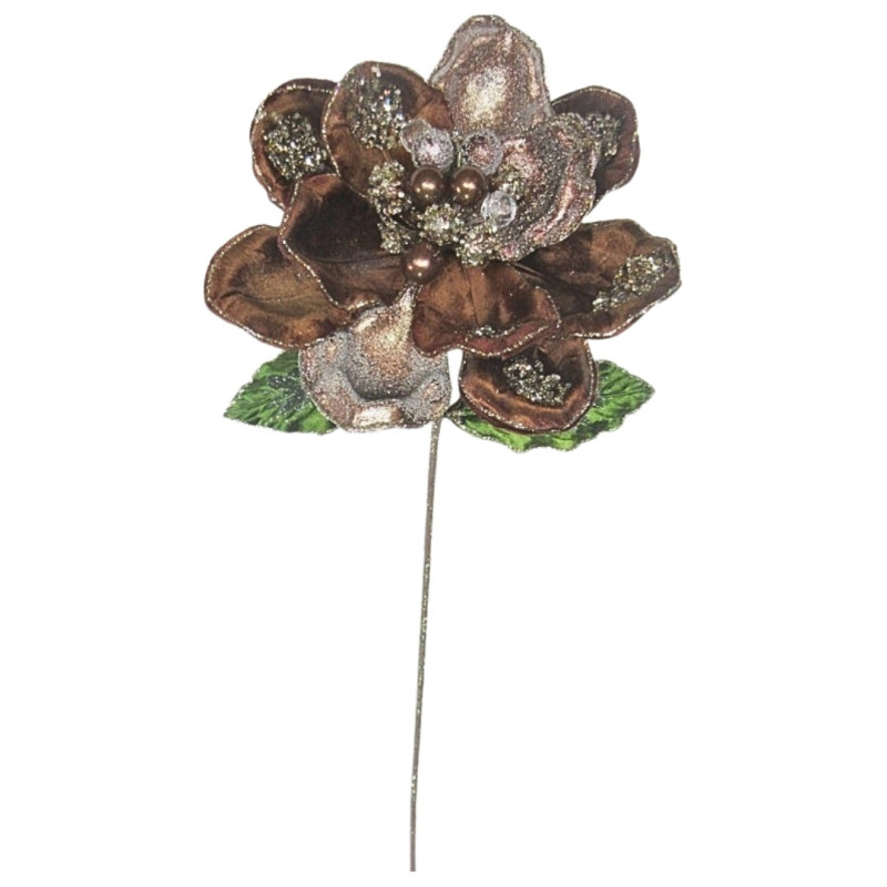 MAGNOLIA FLOWER CARAMEL BROWN L