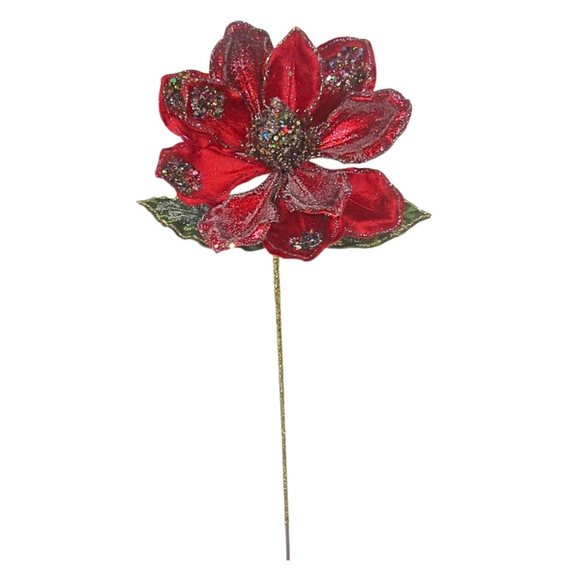 DECORATIVE FLOWER MAGNOLIA MULTI RED M